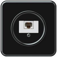 Scatola di raccordo INC origin RJ45 8(4) cat.6 diritto 92×92mm nero