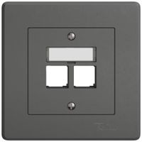 Kit de montage ENC EDIZIO.liv EASYNET S-One SNAPFIX® droit 2×RJ45 grf