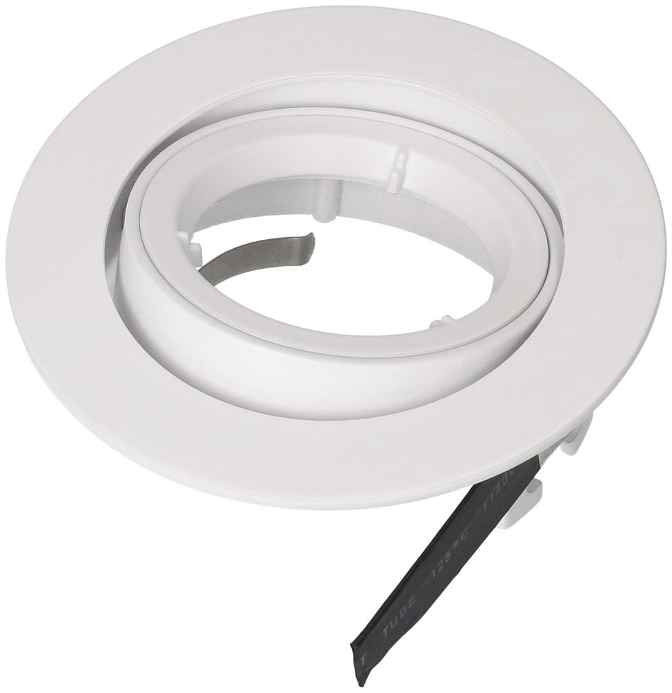 EB-Spot MAX HAURI maxLUCE GU10 50W Loch-Ø80mm mit Blattfedern weiss