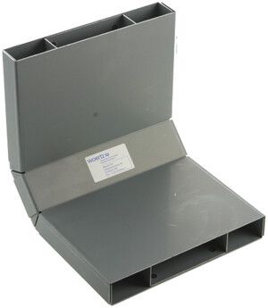 Gomito piano 90° zinc. per 40×300mm canale sottosuolo