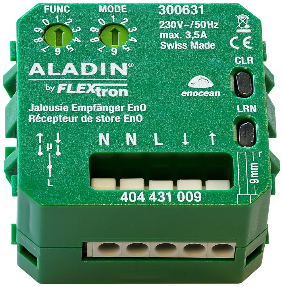 EB-RF-Jalousieaktor ALADIN EnO, 1-Kanal, Multifunktion, 230V/3.5A