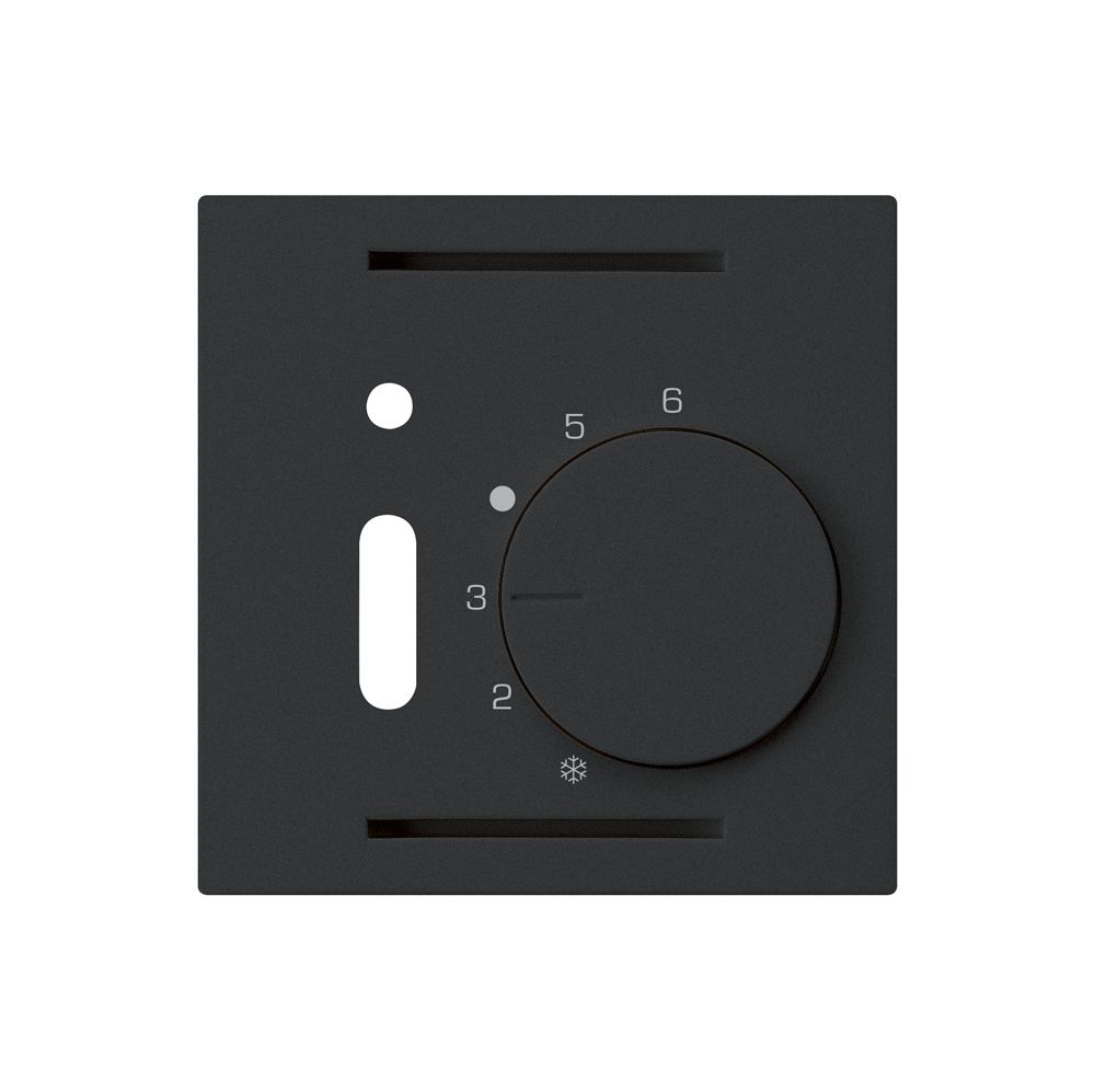 UP-Frontset kallysto schwarz für Raumthermostat mit Schalter