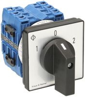 Interrupteur rotatif INC K&N, 50A/690V 3L, manette no, 64×64mm, Ø9mm, "1-0-2"