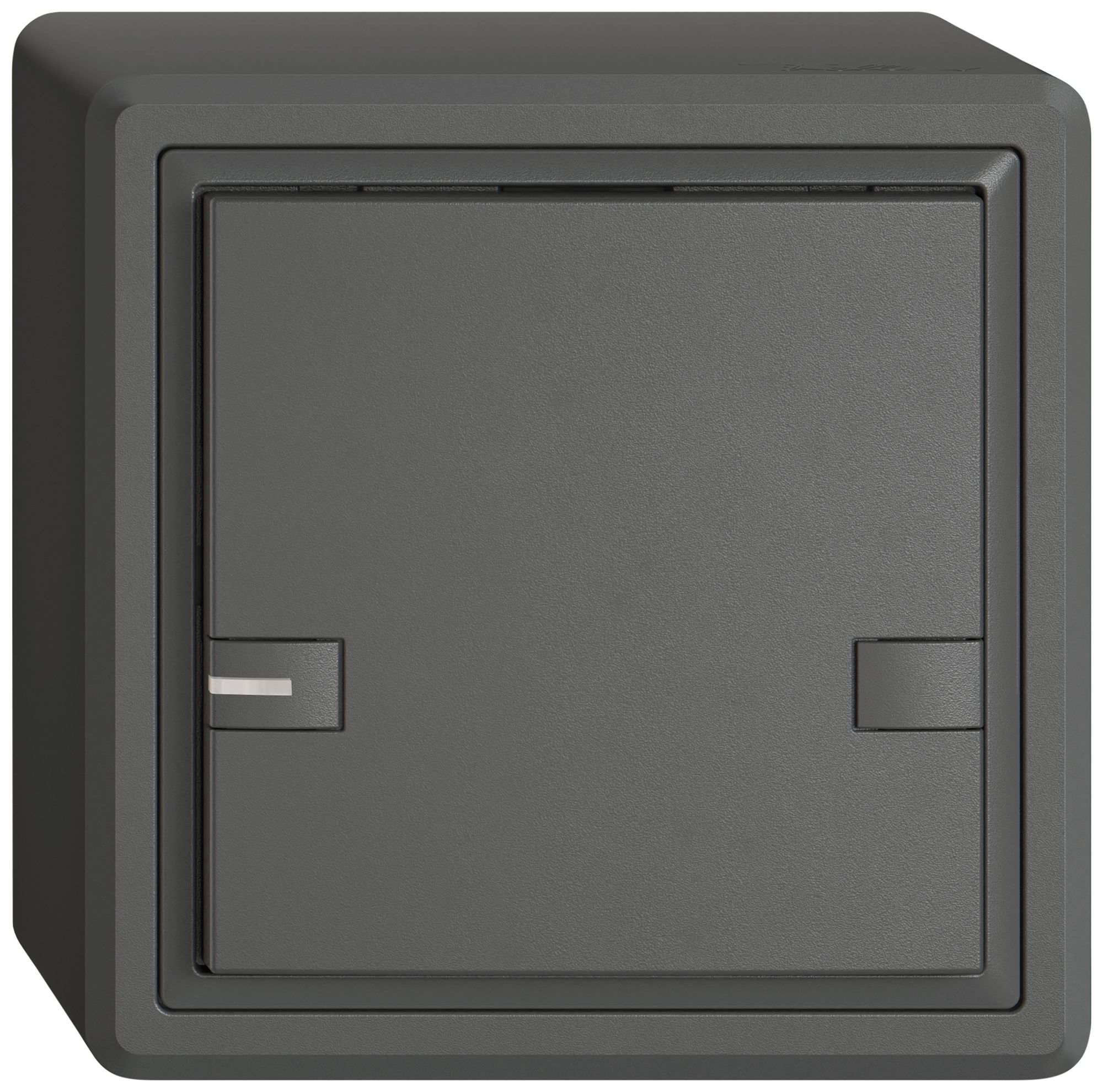 Poussoir universel AP EDIZIO.liv UNI SNAPFIX® 5…48V a.LED bleu 1× comm.2T grf