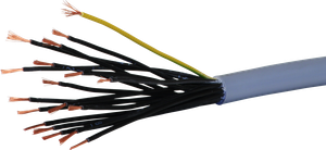 Câble de commande LiYY 18×0.75mm² numéroté gris