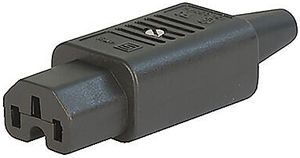 Presa d'apparecchi T123 C15 nero, tipo 4782 120°C