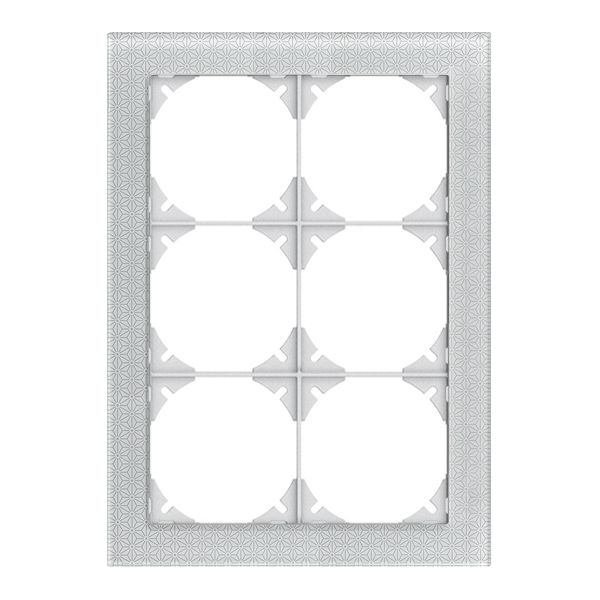 Abdeckrahmen EDIZIOdue prestige 3×2 glas ornament