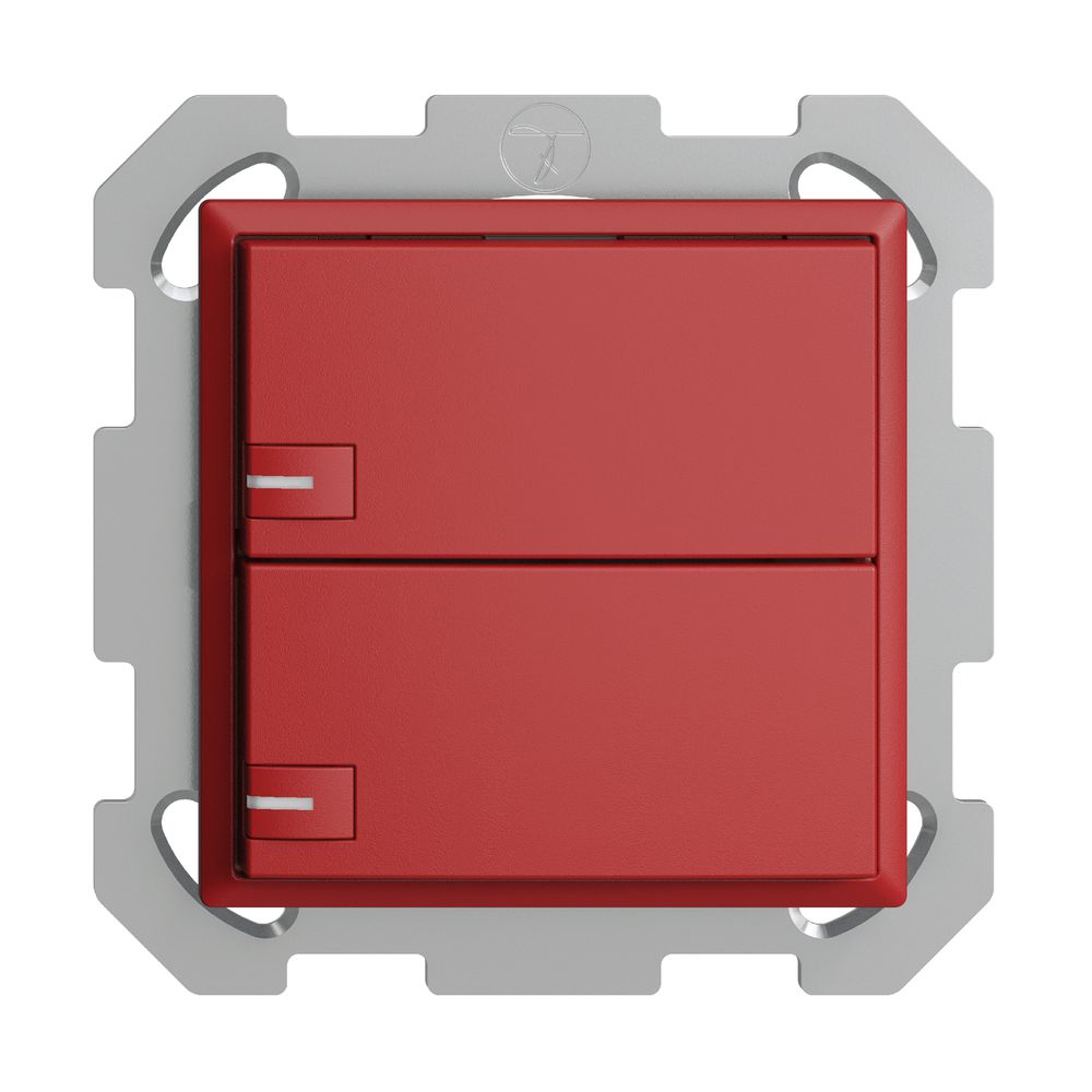 Poussoir KNX RGB ENC EDUE, 250mW, a.LED RGB, 2×poussoir, comm.1×touche, ber