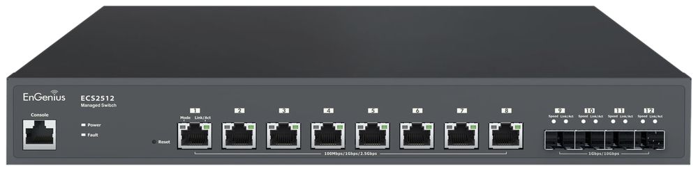 Cloud switch EnGenius ECS2512, managed, 8×2500T, 4×SFP