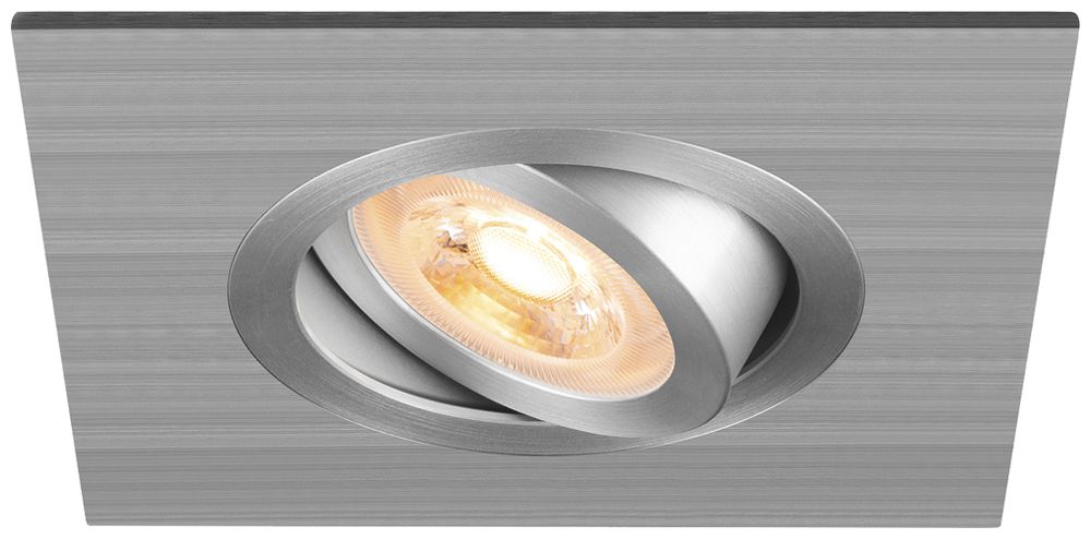 LED-Downlight SLV NEW TRIA 75 XL GU10 1×10W DIM 110×110mm Silber
