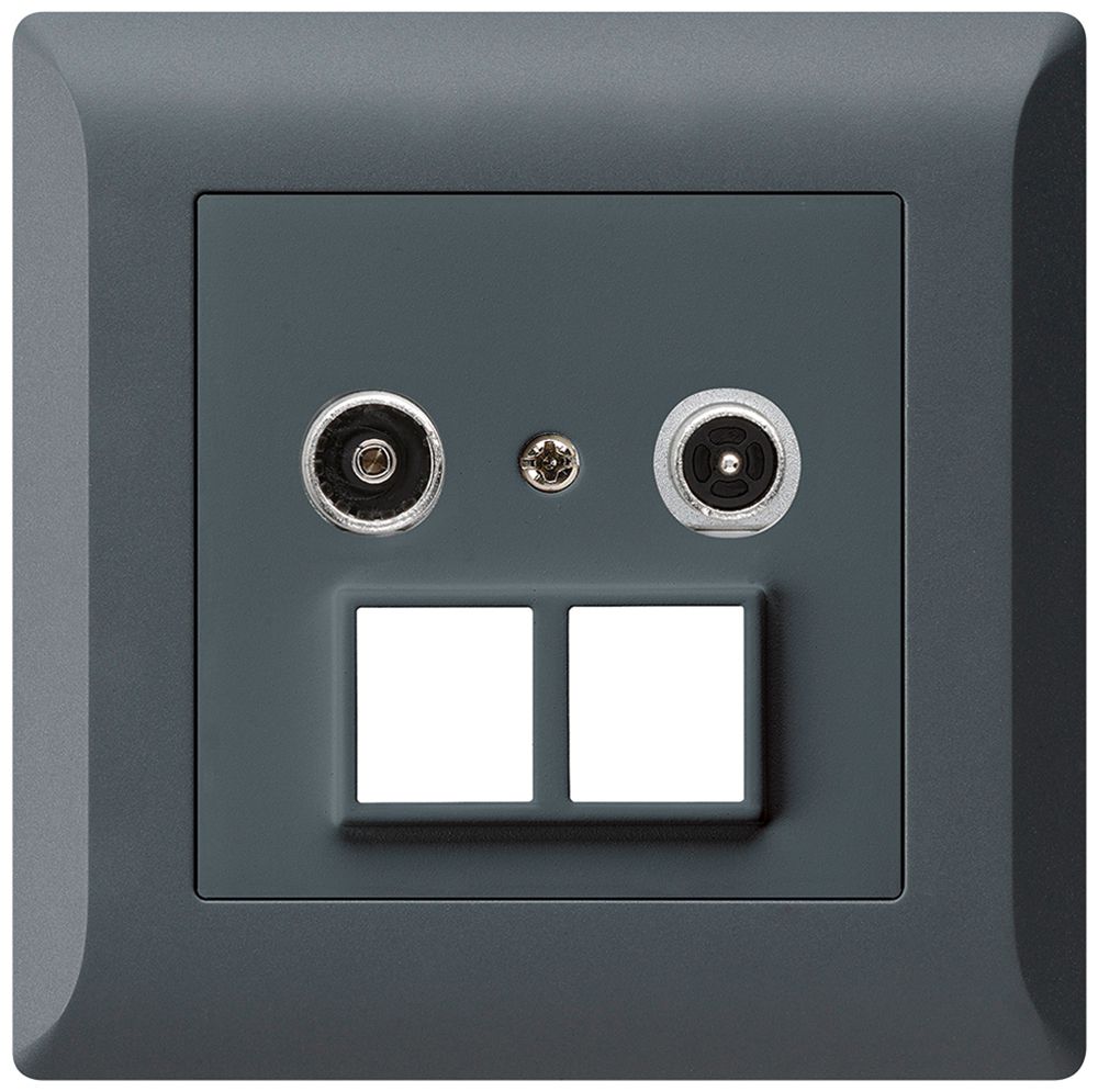 Prise multimédia ENC kallysto.line R/TV 11dB 2GHz anthracite