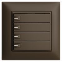 Poussoir KNX RGB ENC EDUE FMI, 250mW, a.LED RGB, 4×poussoir, comm.1×touche, cof