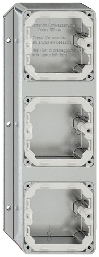 Scatola AP ELEMENT 3-volte 287×111mm alluminio