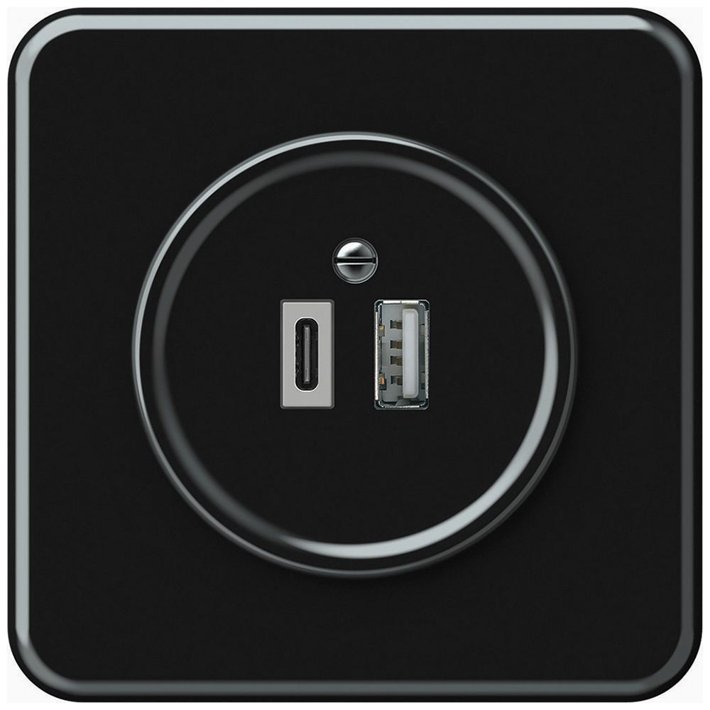 UP-USB-Ladesteckdose origin 1×USB-A 1×USB-C 3000mA 5V schwarz