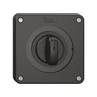 Deckel NEVO, f.Drehschalter m.Drehgriff, m.schwarzer Dichtung, schwarz