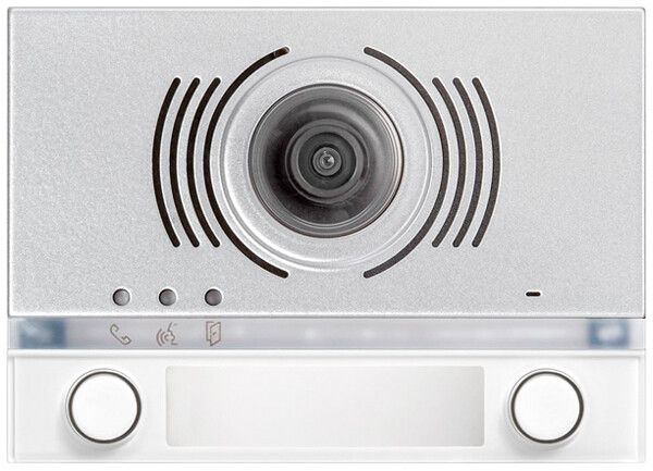 Placca frontale p.modulo telecame. e altoparlante d.porta Urmet Alpha 2× IP55 bi