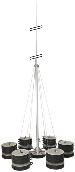 Kit di palo captatore Flury FL 89 AlL=12000mm,5 pezzi, indipendente