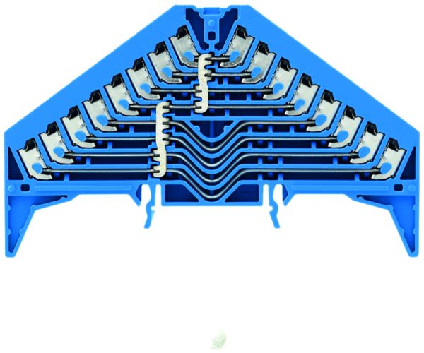 Potentialverteilerklemme Weidmüller PPV 8L PUSH IN TS35×15 blau