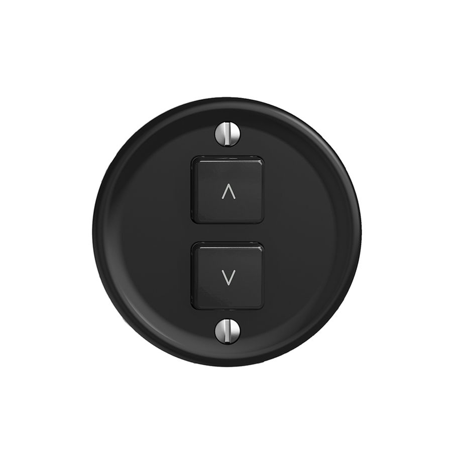 Kit copertura per interruttore tapparelle 1c/2t Sdue Wiser nero