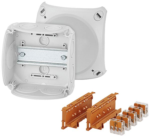 Boîte de dérivation AP Hensel DK 0606 W WAGO 5×3L 0.5…6mm² gris