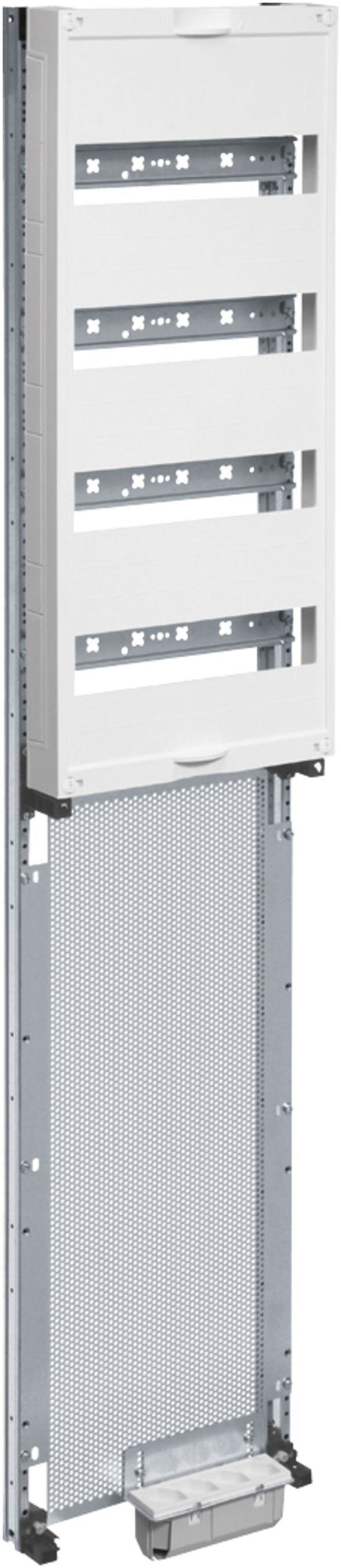 Travée média Hager univers pour AP 8-rangées 4 rangées modulaires 250×1200mm