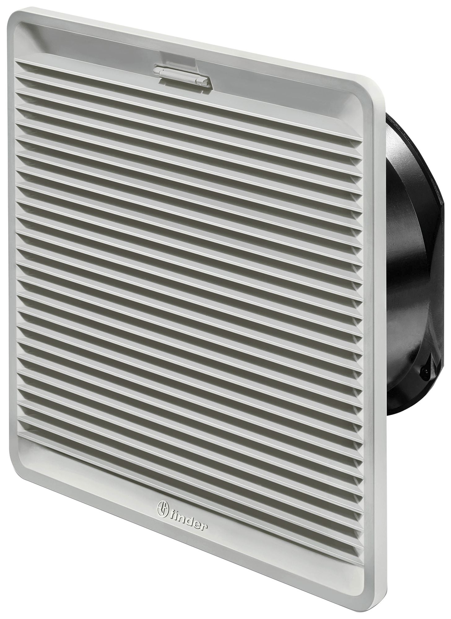 Lüfter Finder 7F.31 250m³/h 255×255×104.2mm 19.2…26.4VDC mit Filter grau