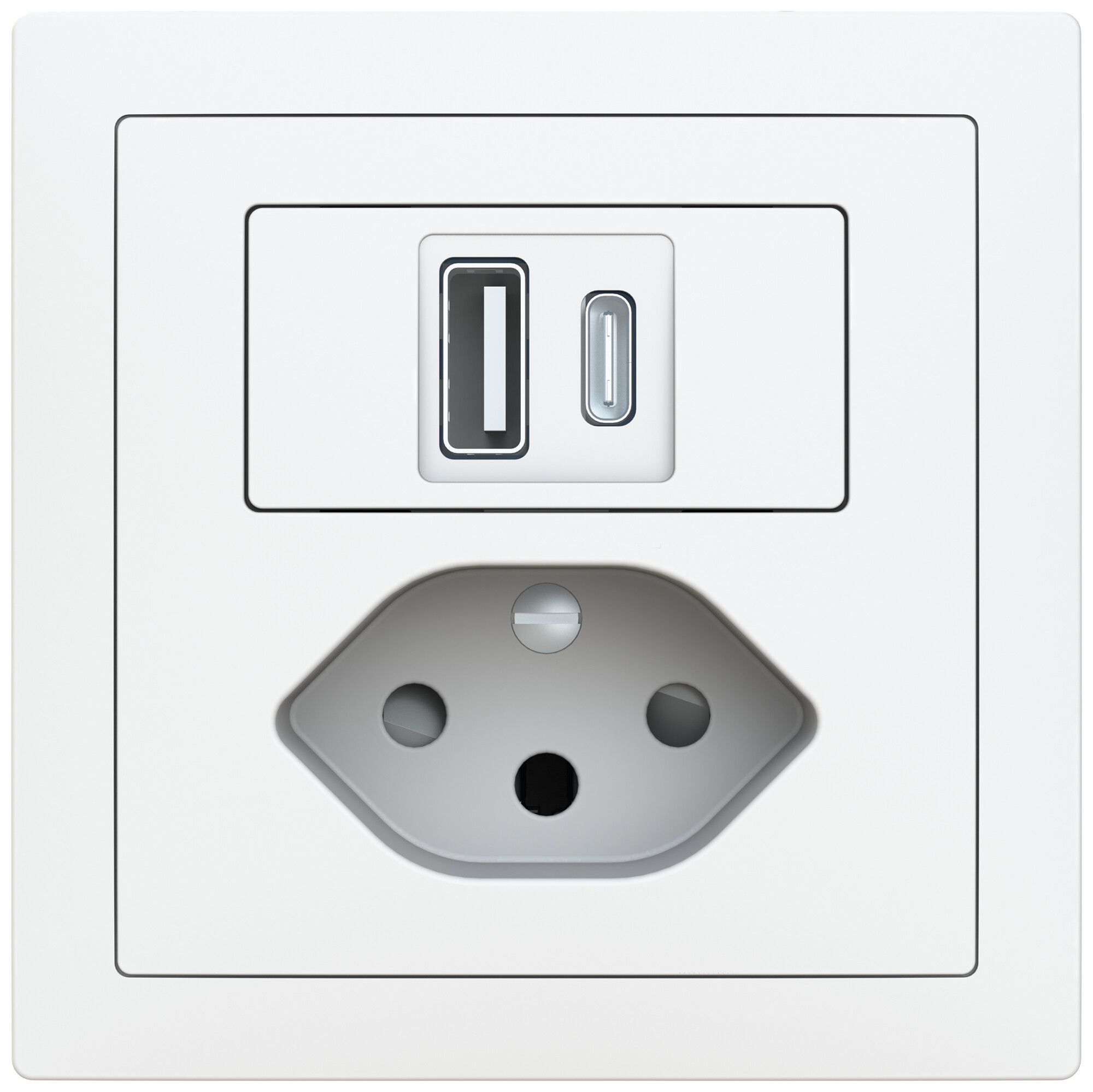 Prise de charge USB AP ABB Sidus 1×USB-A 1×USB-C + T13 3000mA OUT:5V bc