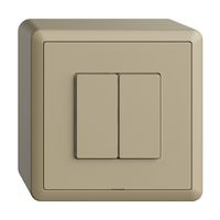 Stazione secondaria AP 2K/2T per interruttore Edue Wiser sand