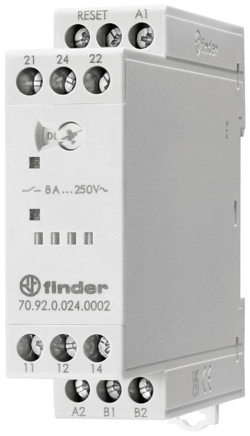 Relè a termistore AMD Finder 70.92, per PTC, 24VUC, 6 funzioni, 2C