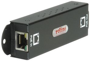 Ripetitore ethernet ROLINE, 10/100/1000Mbit/s+PoE, attivo via PoE (≤2W), ≤20m