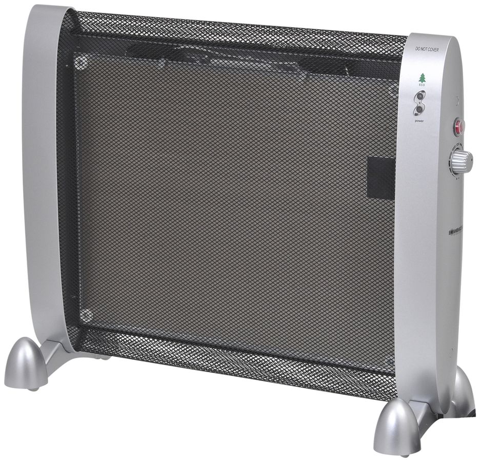 Keramikheizstrahler MAXIMO 1500, 1.5kW 230V 23…50m³ 66×55×23cm schwarz/silber