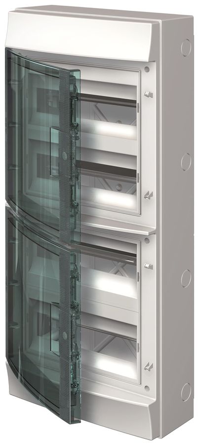 Distributore AP ABB M65W448TN3, 4 file, 48UM, 656×292×120mm, IP65, grigio