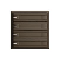 UP-Taster KNX 4-fach EDIZIOdue coffee RGB mit LED mit Papiereinlage