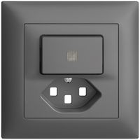 Kit frontale INC EDIZIOdue grigio scuro 88×88mm T23 con lente