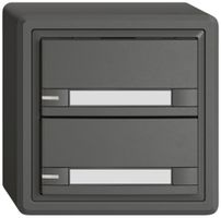 AP-KNX-Taster RGB EDIZIO.liv SNAPFIX® Temperaturfüh.RGB-LED Pap.2×T 2-Tbed.dgu