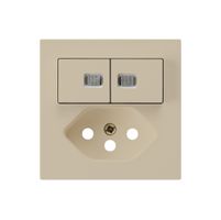 Frontset kallysto 60×60 beige mit Kinderschutz und 2 Linsen S1/T13