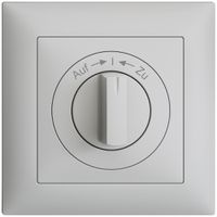 Frontset EDIZIOdue Auf->I<-Zu hellgrau 88×88mm für Schwenktaster