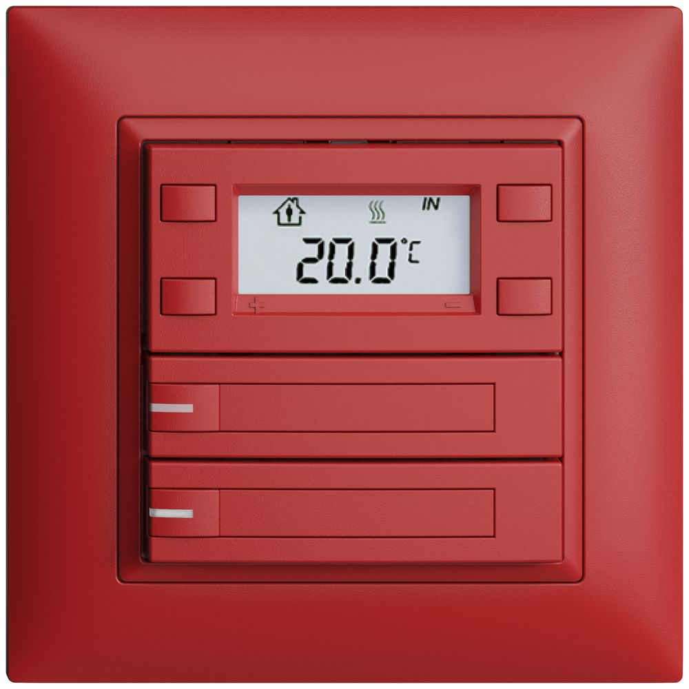 Poussoir RTH ENC KNX 2× EDIZIOdue FMI berry, avec pap.+LED RGB