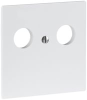 Frontplatte R&M 2×Koax 60×60mm weiss