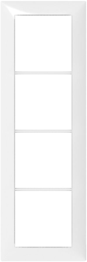 Cadre de recouvrement SIDUS 4×1 blanc brillant