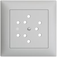 UP-Frontset EDIZIOdue hellgrau 88×88mm 3×T12 mit Linse