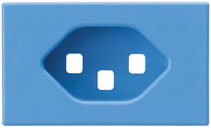 Frontteil Hager 1×Typ 23 FLF blau mit Rastfeder mit Schraubklemmen