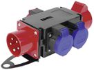 Stromverteiler A. Steffen 1×CEE 16A 5p 415V 2×T23 1×T25 CEE 16A IP44