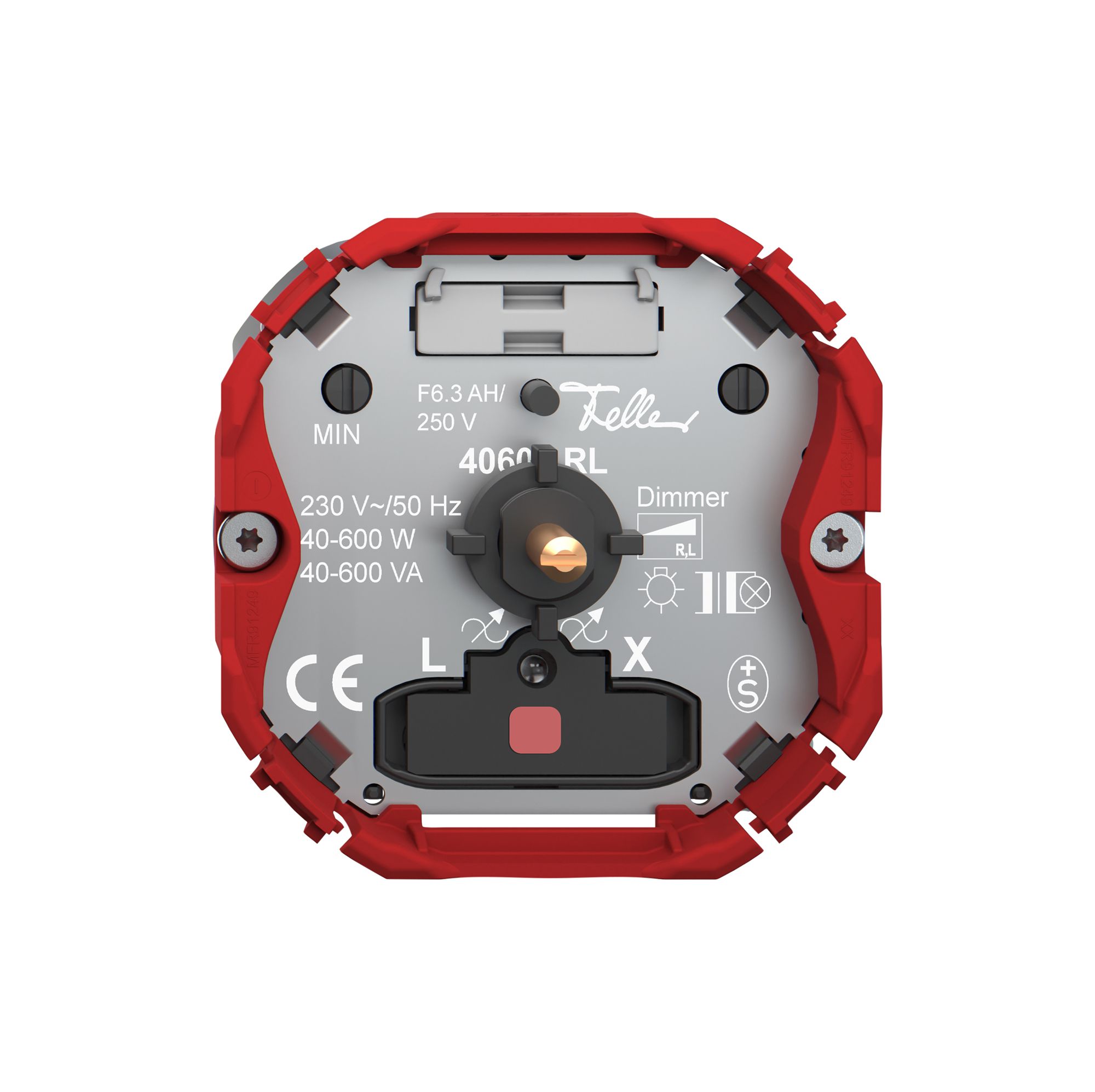 Dimmer Feller SNAPFIX® bel.rt Phasenanschnitt 40…600W/40…600VA