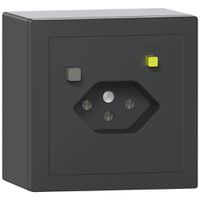 AP-FI-Steckdose SIDUS T13 30mA anthrazit
