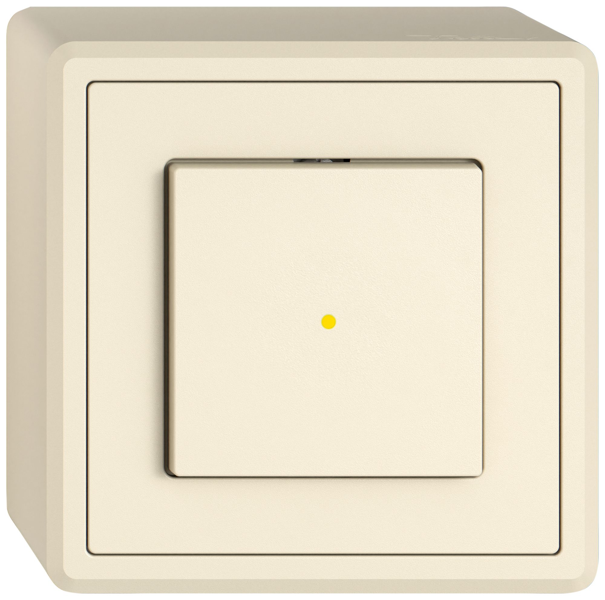 AP-Leuchtdruckschalter EDIZIO.liv SNAPFIX® 3/2L Frontlinse KS gelb cr