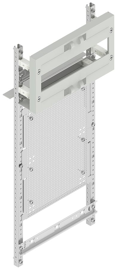 Montant avec plaque de montage SE Pragma 4 rangées 1×DIN/3×media