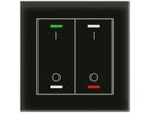 UP-Taster KNX RGBW MDT BE-GTL2TS.B1S 2T/4B Temp.Glas schwarz "I/O"