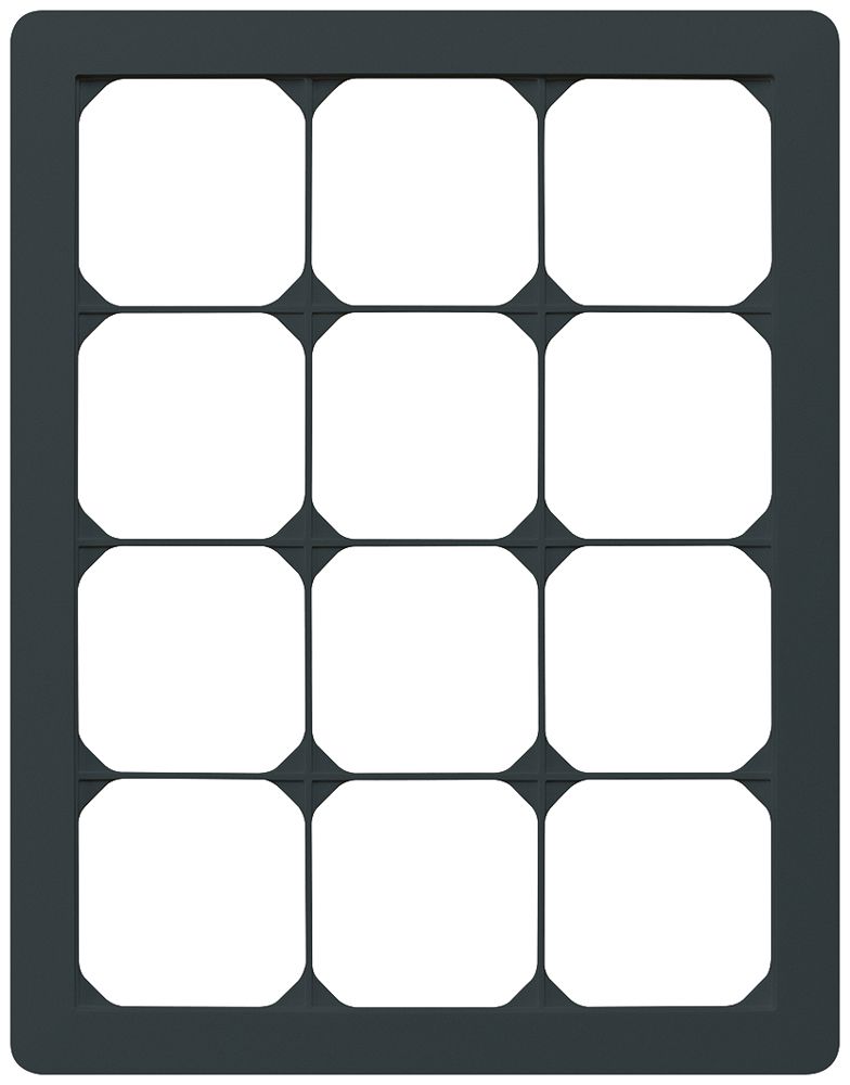 UP-Abdeckrahmen kallysto.trend 4×3 schwarz 274×214mm