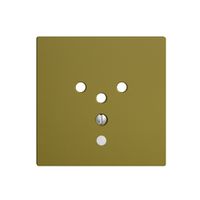 Frontplatte EDIZIOdue T12 olive 60×60mm mit Linse für Steckdose